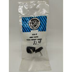 Workman KN-4P CB Radio OEM Plastic BLACK 4mm Thread Replacement Knobs - Bag of 2